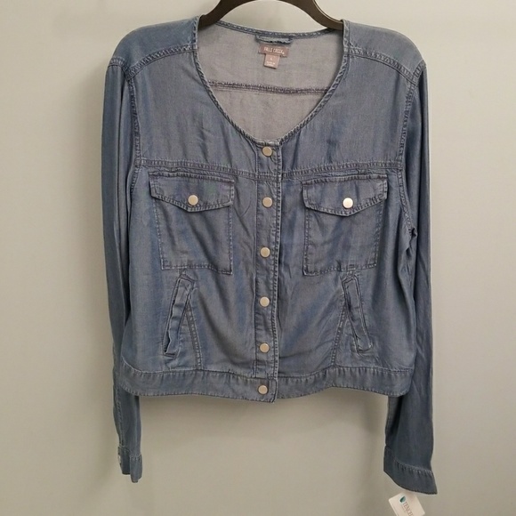 Falls Creek Jackets & Blazers - Falls Creek Lightweight Denim Jacket/Shirt - Large